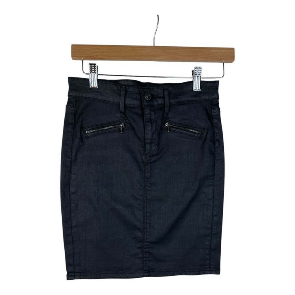 AG Adriano Goldschmied Women's The Kodie Biker Pencil Skirt Size 25 Black